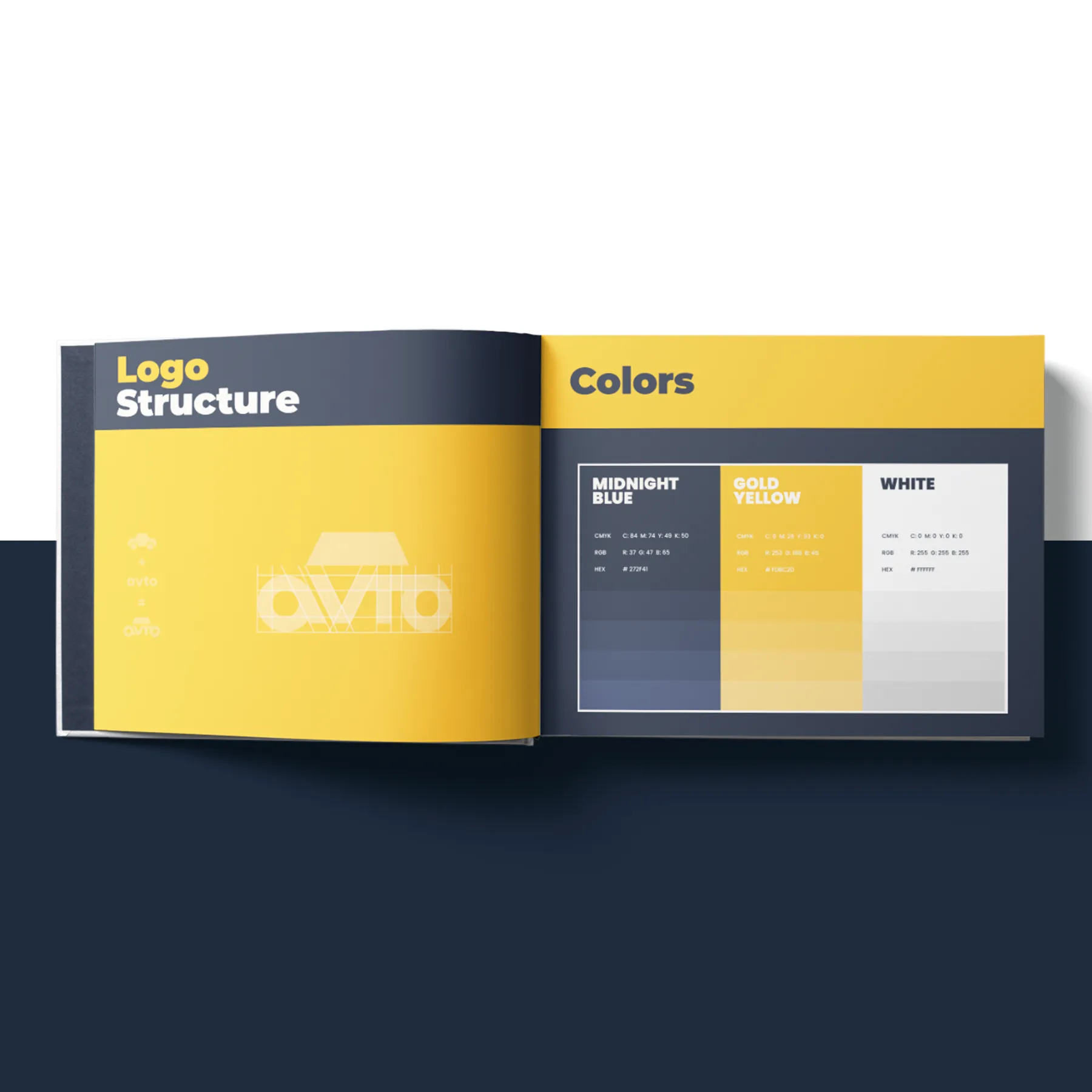 AvtoPazar brandbook mockup image