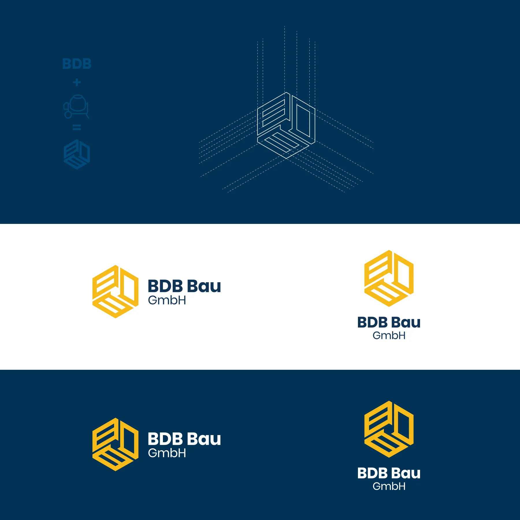 BDB bau logo structure and variation image