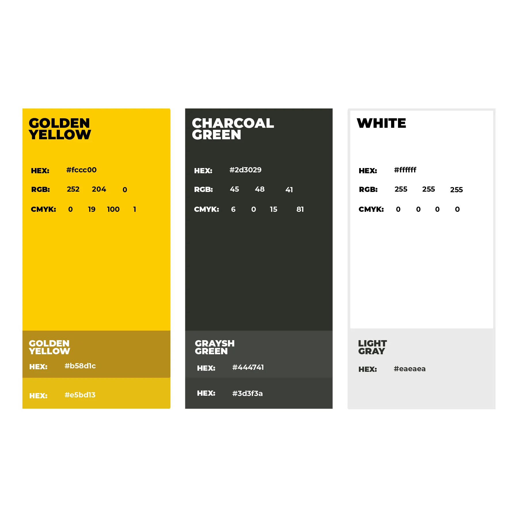 Tribau Branding colour palette image